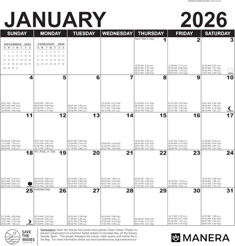 تقويم المد والجزر العالمي 2026 in Kuwait