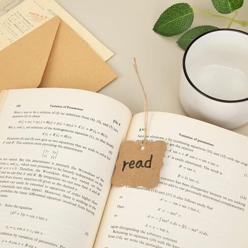 SallyFashion 150 PCS Thank You White Gift Tags with String, 2 x 3 Inches Paper Gift Tags for Party Favors Weddings, Bridal and Baby Showers Birthdays in Kuwait