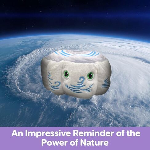 Thunderheads Hurricane Plush, Weather-Inspired Educational Soft Collectible with Fact Card, Earth-Based plushie, STEM Learning Tool for Curious Minds, Eco-Friendly Science Gift for Meteorology Fans in Saudi Arabia
