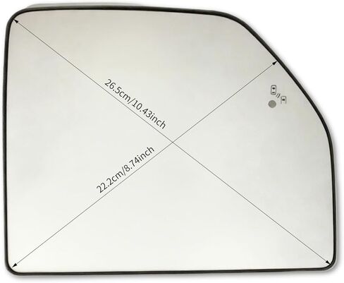 Compatible with Ford F350 2017-2019, F250 2017-2022, F150 2015-2020 Upper Passenger Side Mirror Glass - with BSD,Power Heated,OEM Fit Backing Plate in Saudi Arabia