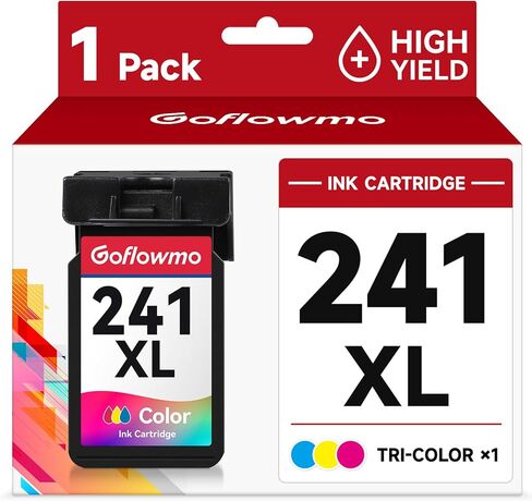 خرطوشة حبر ملونة CL-241XL بديلة لـ Canon 241XL 241 CL241 تستخدم عالية الإنتاجية لـ PIXMA MG3600 MG3620 MG2120 MG2220 MG3220 MG3520 MG3620 MG4120 MG4220 TS5120 MX522 MX532 MX472(1 ثلاثي الألوان) in Kuwait