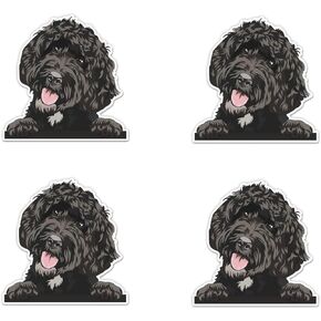 Pack of 4-3 Inch Stickers - Black Labradoodle Sticker - Laptop Sticker - Waterproof Vinyl for Car Phone Water Bottle - Labradoodle Dog Decal - Sticker Graphic Decal in Saudi Arabia