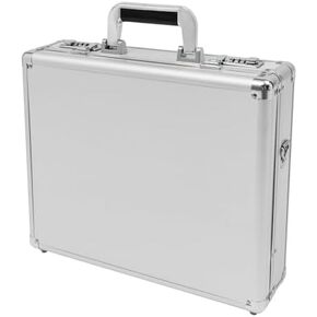 Aluminum Laptop Briefcase with Combination Lock | Hard Security Case 15"x13"x4" | Portable Locking Briefcase with Shoulder Strap for Travel & Business in Saudi Arabia