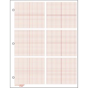 6 Grid Graph Paper, 1/8" Squares and Accentuated Axes, Double Sided, Blue Lined, 500 Sheet Ream, Three Hole Punched in Kuwait