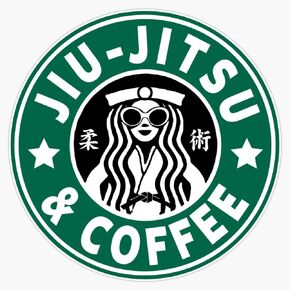 Generic Jiu Jitsu and Coffee - ملصق جيو جيتسو البرازيلي المضحك مقاس 5 بوصات in Kuwait
