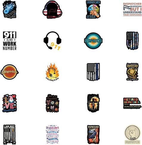 68pcs Dispatcher Aesthetic Vinyl Waterproof Decals Stickers Pack Gym Cute Cartoon for Water Bottle,Laptop,Phone,Skateboard,Scrapbooking,Bumper for Party Supply Decor Favor in Saudi Arabia