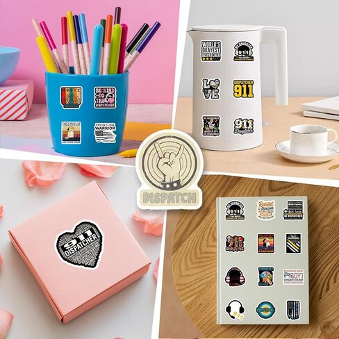 68pcs Dispatcher Aesthetic Vinyl Waterproof Decals Stickers Pack Gym Cute Cartoon for Water Bottle,Laptop,Phone,Skateboard,Scrapbooking,Bumper for Party Supply Decor Favor in Saudi Arabia