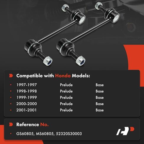 A-Premium 2 x Rear Sway Bar Links Stabilizer Bar Links, Compatible with Honda Prelude 1997 1998 1999 2000 2001 in Saudi Arabia