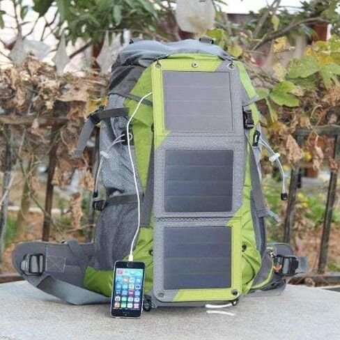 Xplorer Globetrotter 42 | Ultra Durable Hiking Solar Backpack Lime Green with Removable 10 Watt Panel | Charges USB devices including Smartphones, Tablets, GPS, and more up to 5V in Saudi Arabia