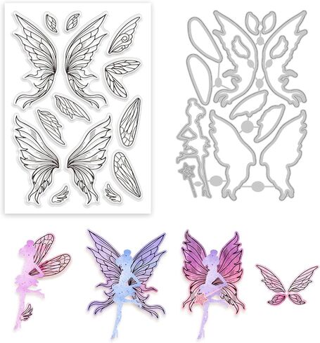 GLOBLELAND 2Pcs Dragon and Moon Clear Stamps and Cutting Dies Silicone Clear Stamps Cards and Metal Die Cuts for Card Making and DIY Embossing Scrapbooking in Saudi Arabia