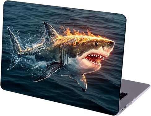 متوافق مع جهاز MacBook Pro مقاس 14 بوصة، حافظة صلبة مع غطاء لوحة مفاتيح وواقي شاشة (A2442 A2779 A2918 A2992 A3112 A3185 A3401 A3434، إصدار 2021-2025) - Shark Attack MC21167 in Kuwait