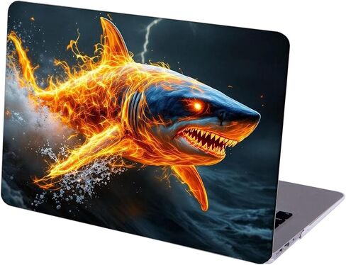 متوافق مع جهاز MacBook Pro مقاس 14 بوصة، حافظة صلبة مع غطاء لوحة مفاتيح وواقي شاشة (A2442 A2779 A2918 A2992 A3112 A3185 A3401 A3434، إصدار 2021-2025) - Shark Attack MC21167 in Kuwait