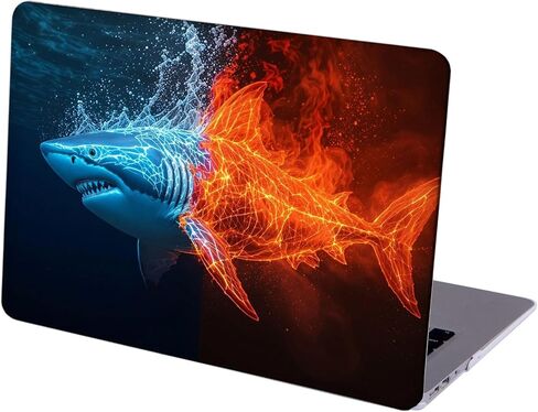 متوافق مع جهاز MacBook Pro مقاس 14 بوصة، حافظة صلبة مع غطاء لوحة مفاتيح وواقي شاشة (A2442 A2779 A2918 A2992 A3112 A3185 A3401 A3434، إصدار 2021-2025) - Shark Attack MC21167 in Kuwait