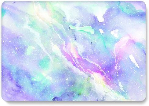حافظة IVY Rainbow Aurora لجهاز MacBook Air M1 / ​​Air 13 Retina أحدث إصدار (2018-2022، الموديلات: A2337 / A2179 / A1932) حافظة صلبة مع مجموعة غطاء لوحة المفاتيح - G in Kuwait
