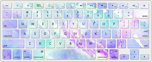 حافظة IVY Rainbow Aurora لجهاز MacBook Air M1 / ​​Air 13 Retina أحدث إصدار (2018-2022، الموديلات: A2337 / A2179 / A1932) حافظة صلبة مع مجموعة غطاء لوحة المفاتيح - G in Kuwait