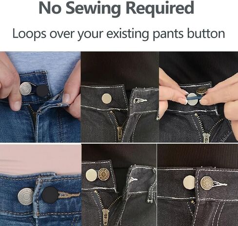 20Pcs Button Extenders for Jeans No Sew Waist Extender Buttons for Pants for Women and Men Waist Adjuster 0.7X1.4 Inches in Saudi Arabia