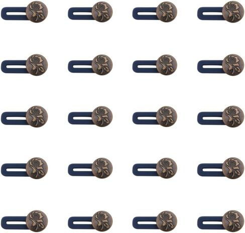 20Pcs Button Extenders for Jeans No Sew Waist Extender Buttons for Pants for Women and Men Waist Adjuster 0.7X1.4 Inches in Saudi Arabia
