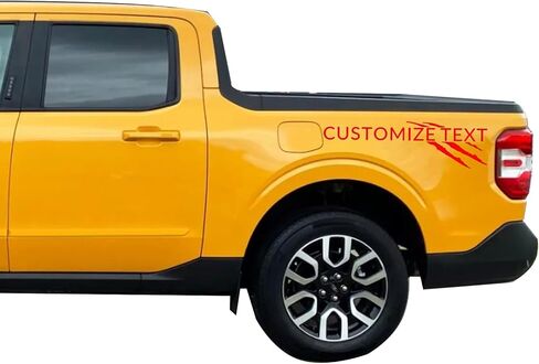 2 قطعة من ملصقات زخرفية لشاحنة من الفينيل على شكل مخلب من الفينيل للجبال والغابات لسيارة Ford Maverick (أسود) in Saudi Arabia