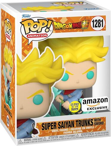 فانكو بوب! الرسوم المتحركة: Dragon Ball Super - Super Saiyan Trunks with Sword، يتوهج في الظلام، حصريًا لأمازون in Kuwait