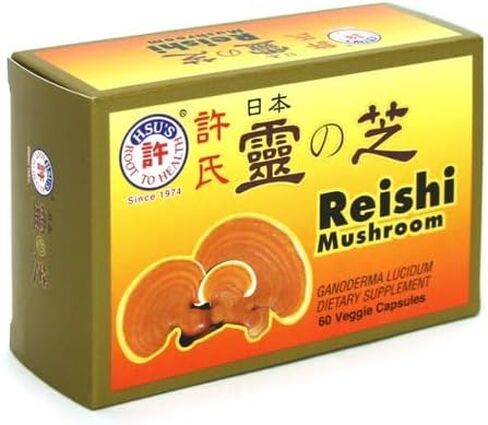 Hsu's Ginseng SKU 3724 | Japanese Reishi Mushroom Capsules, 120 Count | 許氏日本雙靈芝禮盒 | 120ct Box of Reishi Mushroom Capsules, B073V3CPW3 in Saudi Arabia