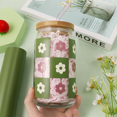 AHIJOY أبيض لامع الفينيل لاصق دائم لفة 12 "× 5ft لامع البريق لاصق الفينيل لكأس القدح ملصقات DIY الهدايا عطلة وديكور الحفلات in Kuwait