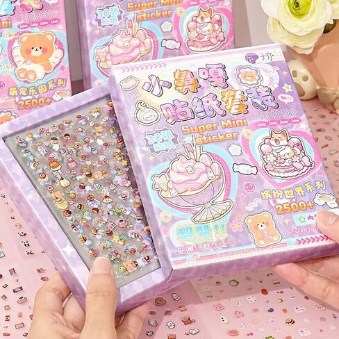 2500+ ملصقات Kawaii مجموعة لطيف الحيوانات الأليفة شفافة الكرتون زهرة سكرابوكينغ لوازم القصاصات الشارات الزخرفية سجل القصاصات ملصق للأطفال يوميات DIY الفنون الحرف حالة الهاتف 30 ورقة الأرجواني in Saudi Arabia