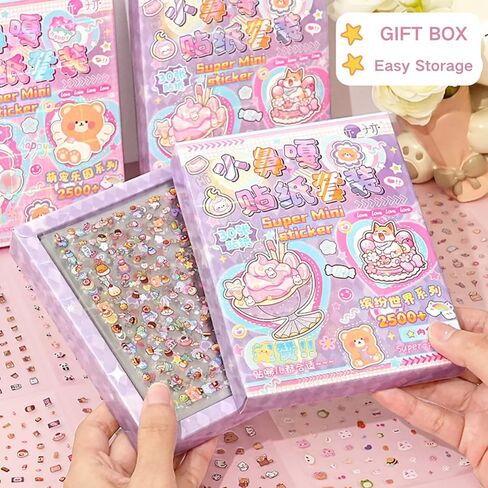 2500+ ملصقات Kawaii مجموعة لطيف الحيوانات الأليفة شفافة الكرتون زهرة سكرابوكينغ لوازم القصاصات الشارات الزخرفية سجل القصاصات ملصق للأطفال يوميات DIY الفنون الحرف حالة الهاتف 30 ورقة الأرجواني in Saudi Arabia