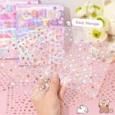 2500+ ملصقات Kawaii مجموعة لطيف الحيوانات الأليفة شفافة الكرتون زهرة سكرابوكينغ لوازم القصاصات الشارات الزخرفية سجل القصاصات ملصق للأطفال يوميات DIY الفنون الحرف حالة الهاتف 30 ورقة الأرجواني in Saudi Arabia