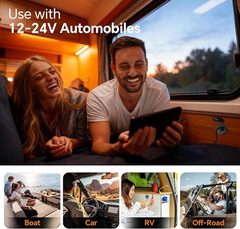 12V USB Outlet Wall Mount Aluminum PD3.0 and QC 3.0 Waterproof Dual Port DC 12~24V Socket USB C Cigarette Lighter Replacement for Boat RV Camper Trailer Truck Golf 2Pcs in Saudi Arabia