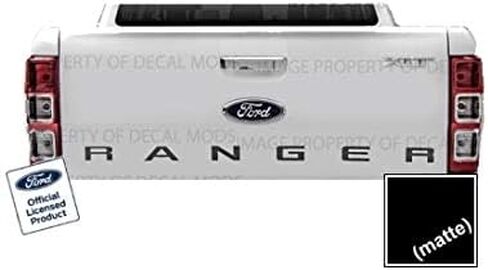 Decal Mods Tailgate Insert Inlay Replacement Decal Sticker (Thin) for Ford Ranger (2019-2022) (Black Matte) - CBM in Saudi Arabia