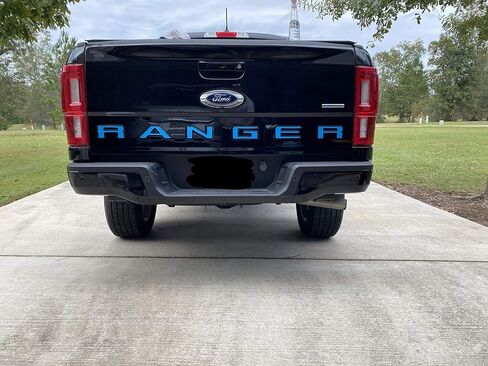 Decal Mods Tailgate Insert Inlay Replacement Decal Sticker (Thin) for Ford Ranger (2019-2022) (Black Matte) - CBM in Saudi Arabia