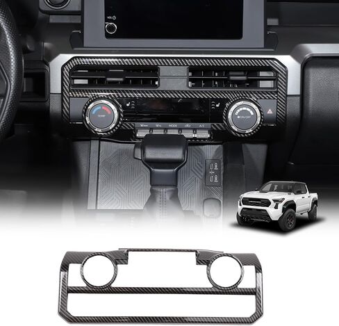 غطاء منفذ فتحة تهوية الهواء لوحدة التحكم المركزية Daeiclru متوافق مع Toyota Tacoma 2024 2025، غطاء لوحة تكييف الهواء لوحدة التحكم المركزية، ملحقات حماية لوحة إطار فتحة التهوية (أسود مطفي) in Saudi Arabia
