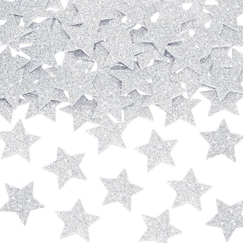 ONLYKXY Big Foam Self Adhesive Sticker Glitter Star Patch Cute Clothing Patches Reward Sponge Sticker Confetti Badge for Bag Hat Craft Card Scrapbook DIY Party Decor (120, Gold & Silver, 1.18in) in Saudi Arabia