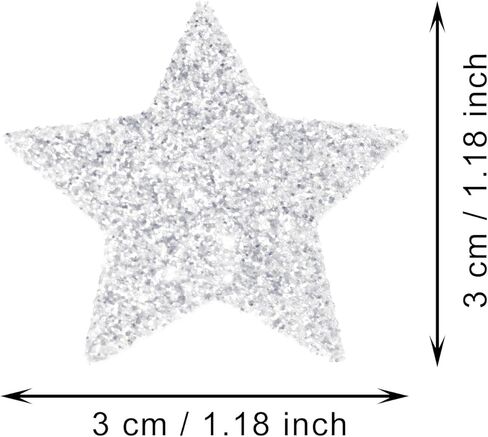 ONLYKXY Big Foam Self Adhesive Sticker Glitter Star Patch Cute Clothing Patches Reward Sponge Sticker Confetti Badge for Bag Hat Craft Card Scrapbook DIY Party Decor (120, Gold & Silver, 1.18in) in Saudi Arabia