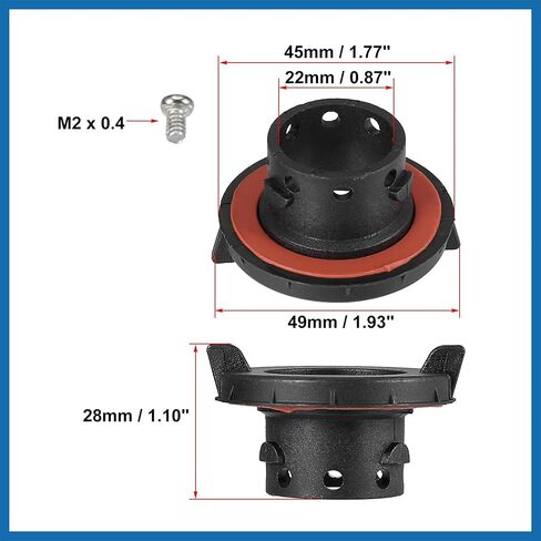 2pcs H13 LED Adapter Base Bulb Sockets Retainer Holder Universal for Car Black Item Replacement in Saudi Arabia