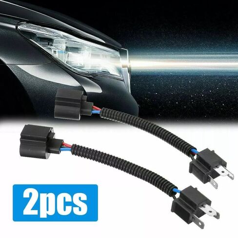 2PCS H4 HB2 9003 ذكر إلى H13 9008 أنثى محولات تسخير الأسلاك الأمامية - مقبس ضفيرة التحديثية الثقيلة للمصباح الأمامي أو ترقية ضوء الضباب - سدادات نايلون مقاومة للحرارة in Kuwait