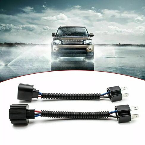 2PCS H4 HB2 9003 ذكر إلى H13 9008 أنثى محولات تسخير الأسلاك الأمامية - مقبس ضفيرة التحديثية الثقيلة للمصباح الأمامي أو ترقية ضوء الضباب - سدادات نايلون مقاومة للحرارة in Kuwait