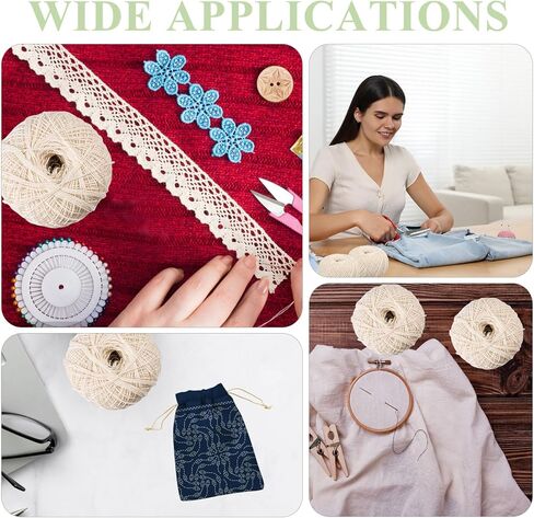 FREEBLOSS 6PCS Sashiko Thread 6 x 150m 100% Cotton Embroidery Flosses White Hand Sewing Thread 4 Strands Sashiko Quilting Threads for Sewing Needlework in Saudi Arabia