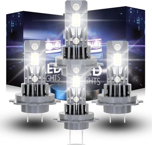 مصابيح إضاءة H7 لسيارة VW Tiguan (2018-2024)، 6500K أبيض بارد، أكثر سطوعًا بنسبة 500%، مجموعة شعاع عالي/منخفض، جاهزة للكانبوس، التوصيل والتشغيل، حزمة من 4 in Kuwait