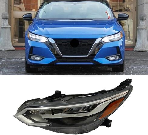 Headlight Fit For 2020-2023 NISSAN SENTRA SR (LEFT DRIVER) LH SIDE WHITE LED HEADLIGHT HEADLAMP ST19A01-2L HIGH in Saudi Arabia