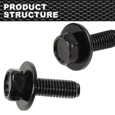 Body Bolts- M6-1.0 x 20mm Long- 10mm Hex- 17mm Washer- 20 Bolts- #171 Compatible with Honda in Saudi Arabia