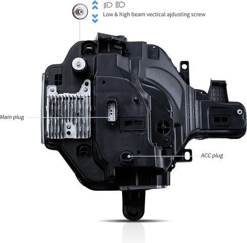 مصابيح أمامية متعددة الألوان من VLAND تناسب 2021-2024 Ford Bronco 6th Gen U725 (غير مناسبة Raptor/Sport)، مصابيح أمامية LED مع إشارة انعطاف، مصابيح أمامية لجهاز العرض in Saudi Arabia
