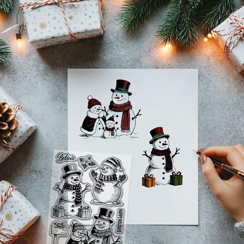 GLOBLELAND 4 Sheets Christmas Comic Cat Clear Stamp for Scrapbooking Cartoon Cats Silicone Stamps Happy Holidays Transparent Stamp Set for Card Making DIY Embossing Journaling in Saudi Arabia