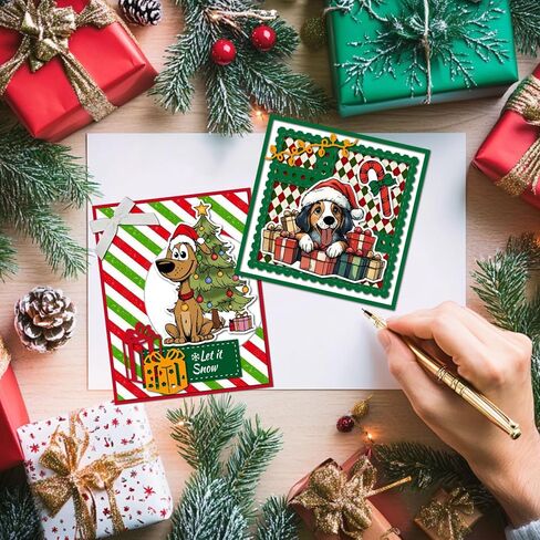 GLOBLELAND 4 Sheets Christmas Comic Cat Clear Stamp for Scrapbooking Cartoon Cats Silicone Stamps Happy Holidays Transparent Stamp Set for Card Making DIY Embossing Journaling in Saudi Arabia