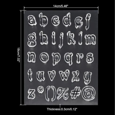Transparent Silicone Stamps, 1 Pcs T1764 Letters Clear Stamps for Card Making Decoration DIY Scrapbooking Embossing Album Decor Craft, Clear in Saudi Arabia