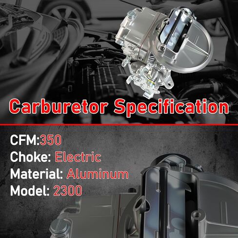 0-80350 المكربن ​​350CFM 2BBL استبدال المكربن ​​الكهربائي لهولي 0-80350 (أداء الشارع المنتقم) متوافق مع نماذج GMC CJ5 CJ7 F100 in Kuwait