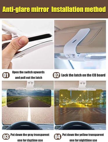 Car Sun Visor Extender for Tesla Model 3 Model X Model Y Model S, Anti-Glare Visor Adjustable Car Sun Visor, Polarized Car Visor Extender Sun Blocker, Automotive Interior,32 * 12CM in Saudi Arabia