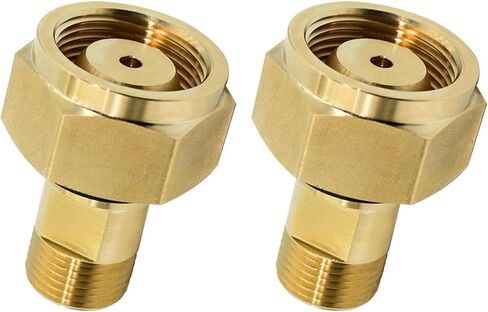 CGA-520 B Tank Acetylene to CGA-200 MC Acetylene Regulator, Acetylene Adapter, Brass in Kuwait