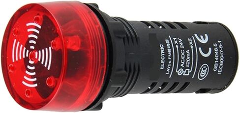 LAY5S-FM Alarm Warning Light Intermittent Flashing 220V 24V 24 Volt 22MM Buzzer in Saudi Arabia
