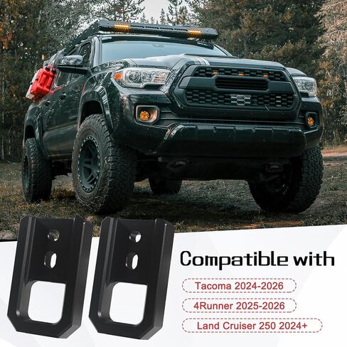 خطافات سحب لسيارة Toyota Tacoma 2024 2025 2026and 4Runner Land Cruiser 250 2024-2025، خطافات سحب السيارة متوافقة مع ملحقات Toyota Tacoma-4Runner-Land Cruiser 250 (أحمر) in Saudi Arabia